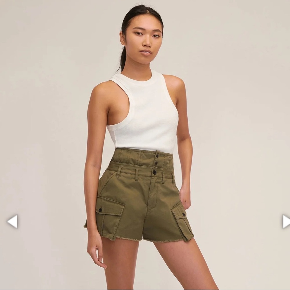NWT XS Marissa Webb Easton Canvas Corset Cargo Short